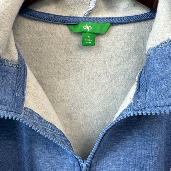 NWT Dip Blue Hooded Zip Up Sweatshirt Small - Picture 3 of 8